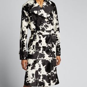Pony Print Calf Hair Trench Coat
